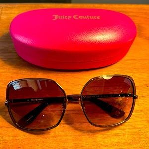 Juicy Couture Women’s Square Bronze and Brown Sunglasses